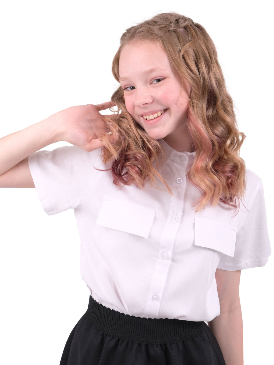 Фото блузка с коротким рукавом для девочки 101997_OLG