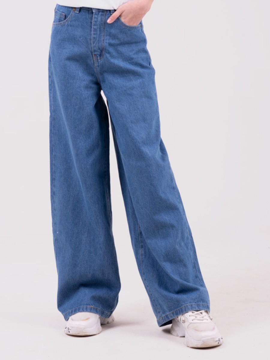 Фото джинсы wide leg для девочки 102477_OLG
