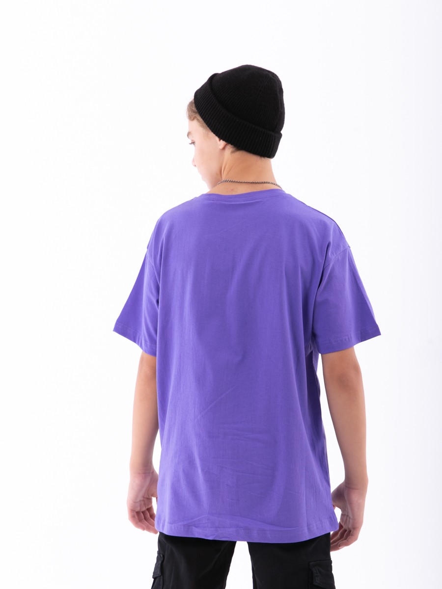 101576_OLB Футболка для мальчика, цвет фиолетовый, размер 122 - фото 3