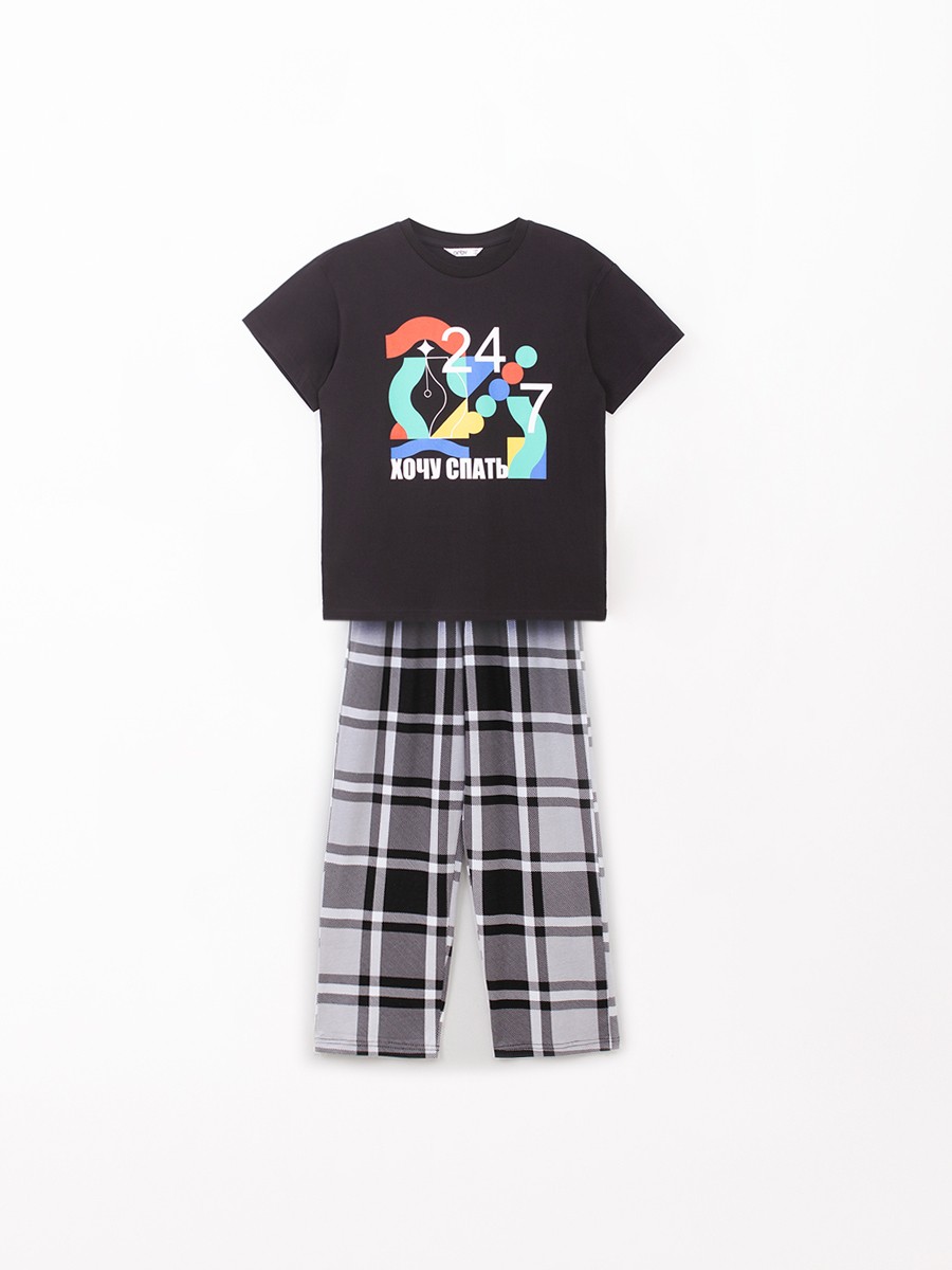 104102_OLU Костюм (футболка+брюки) для мальчика и девочки 